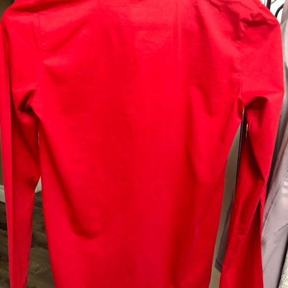 Red Lacoste Women’s long sleeves polo - Picture 4 of 5